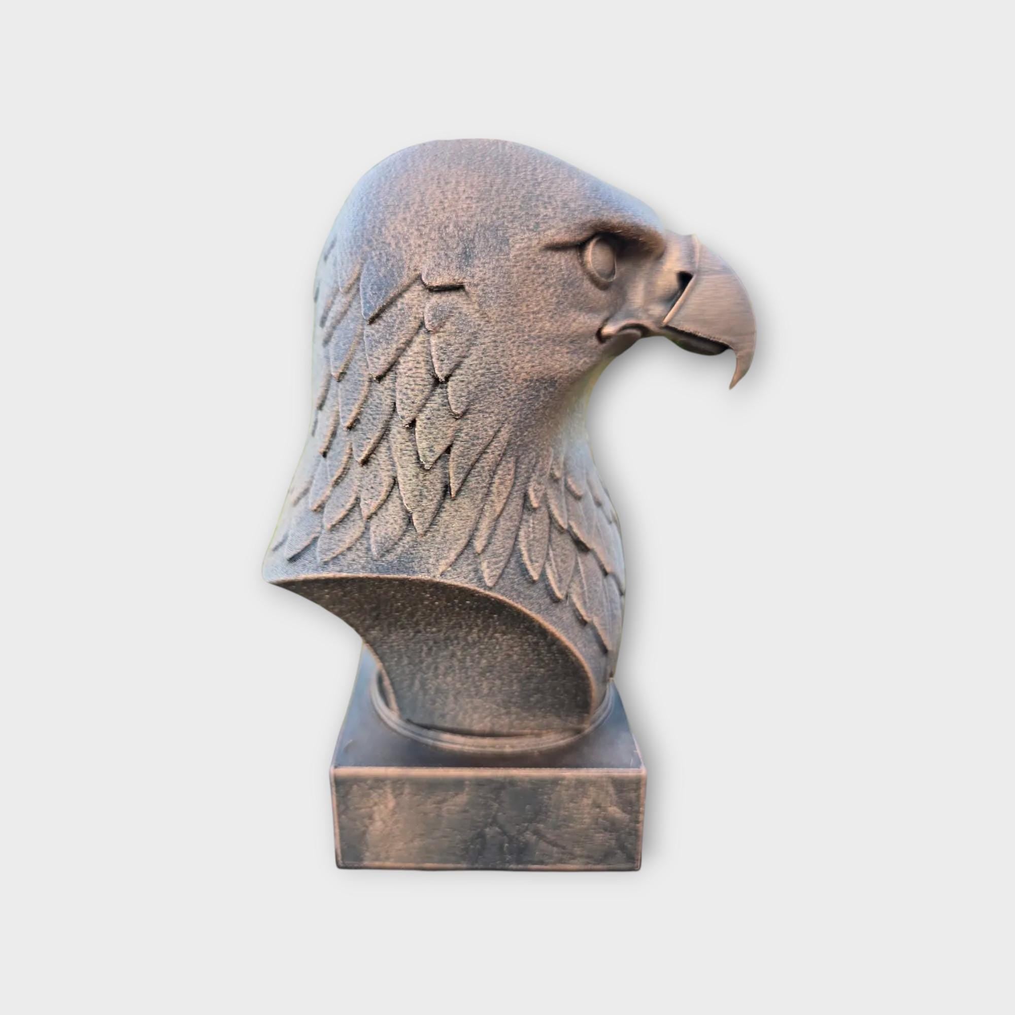 Bust of a Eagle statue - home decor lover gift him her handpainted ornament