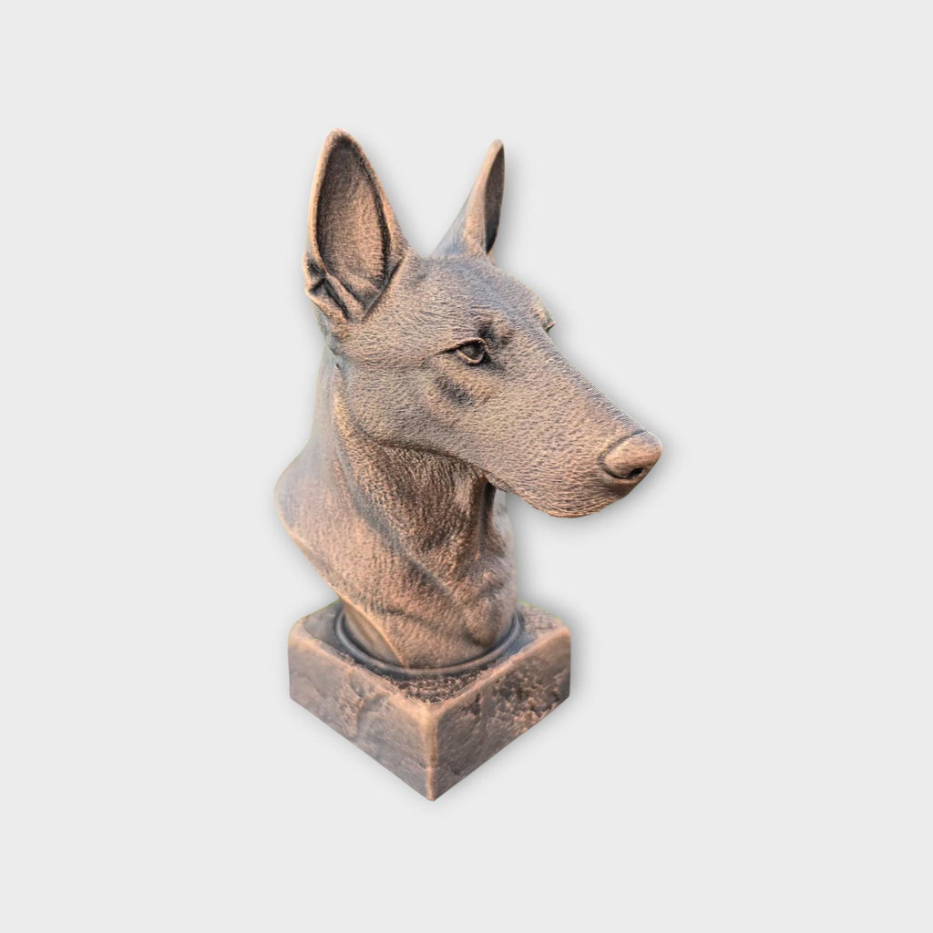 Bust of a dutch shepherd statue - home decor dog lover gift him her handpainted ornament