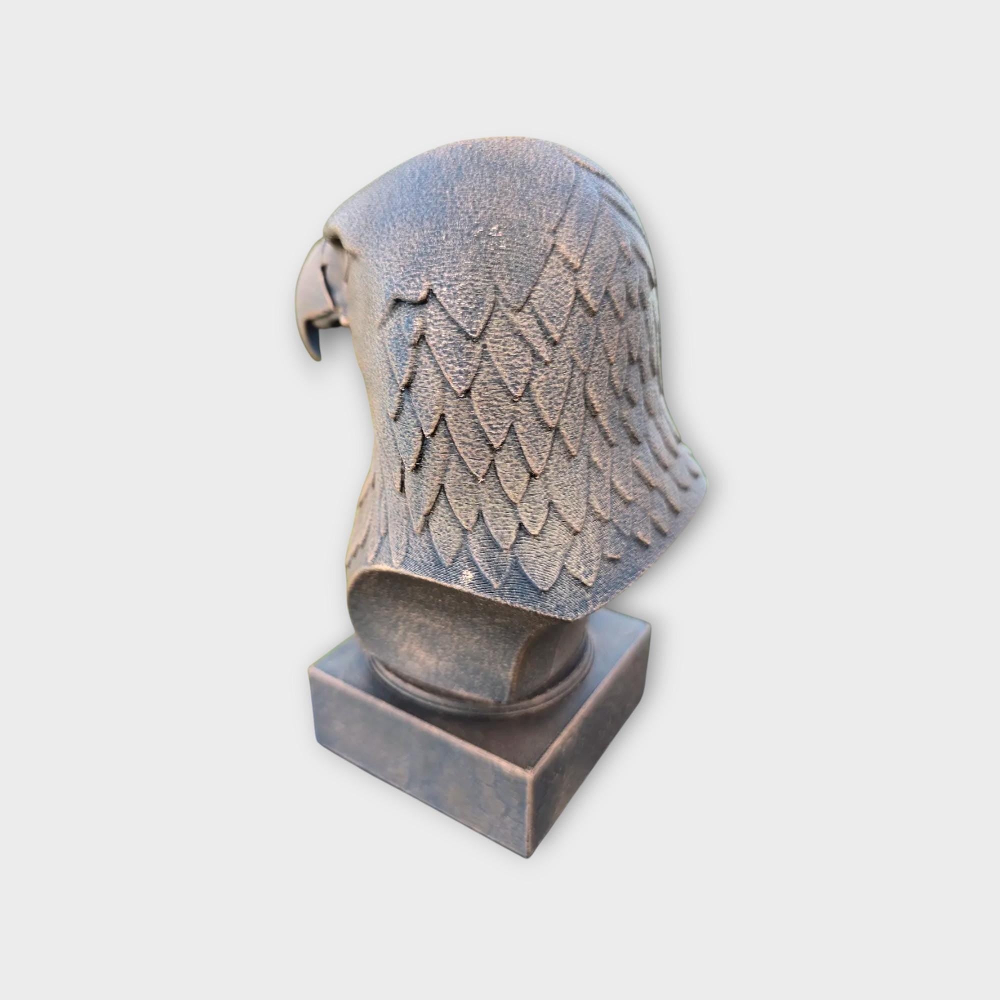 Bust of a Eagle statue - home decor lover gift him her handpainted ornament