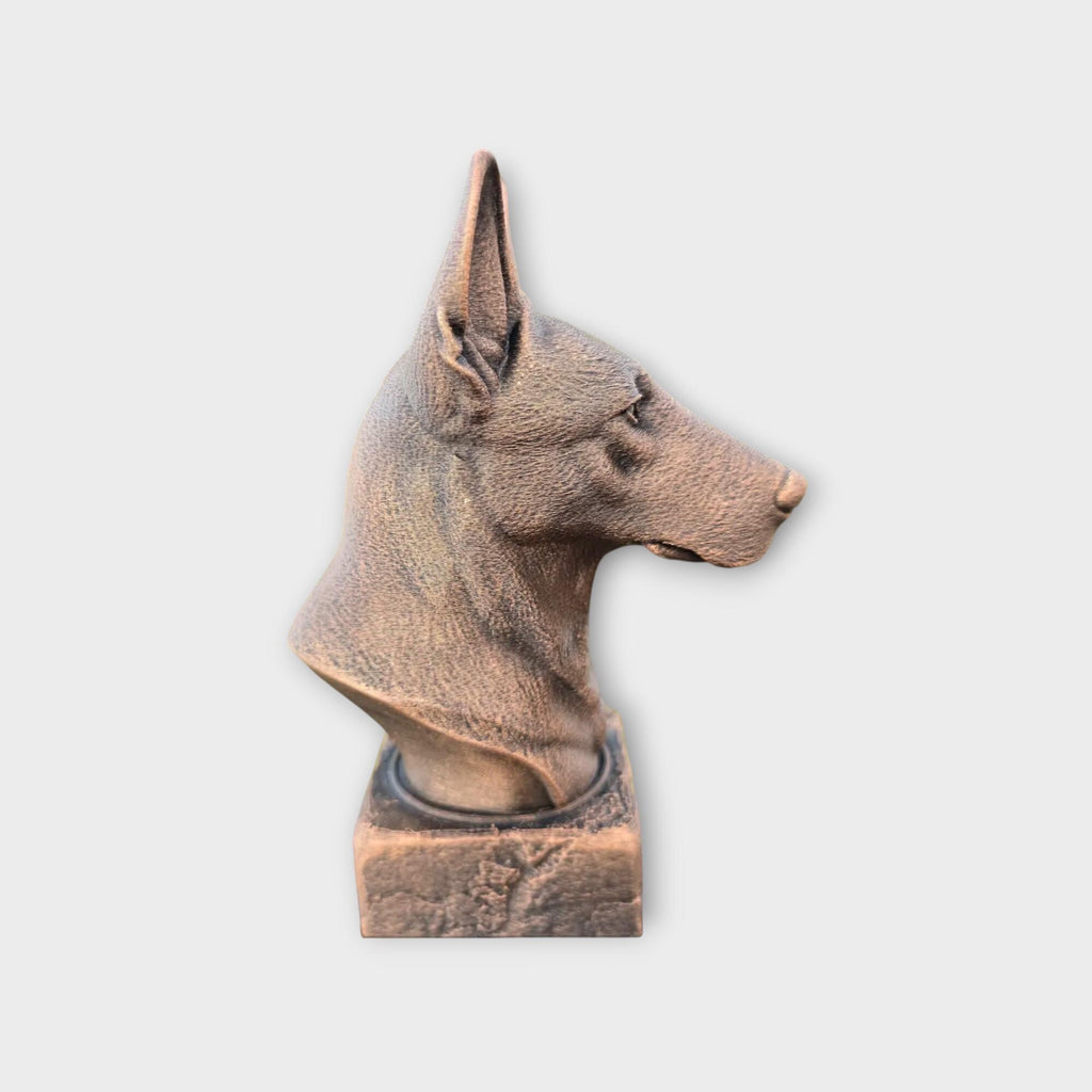 Bust of a dutch shepherd statue - home decor dog lover gift him her handpainted ornament