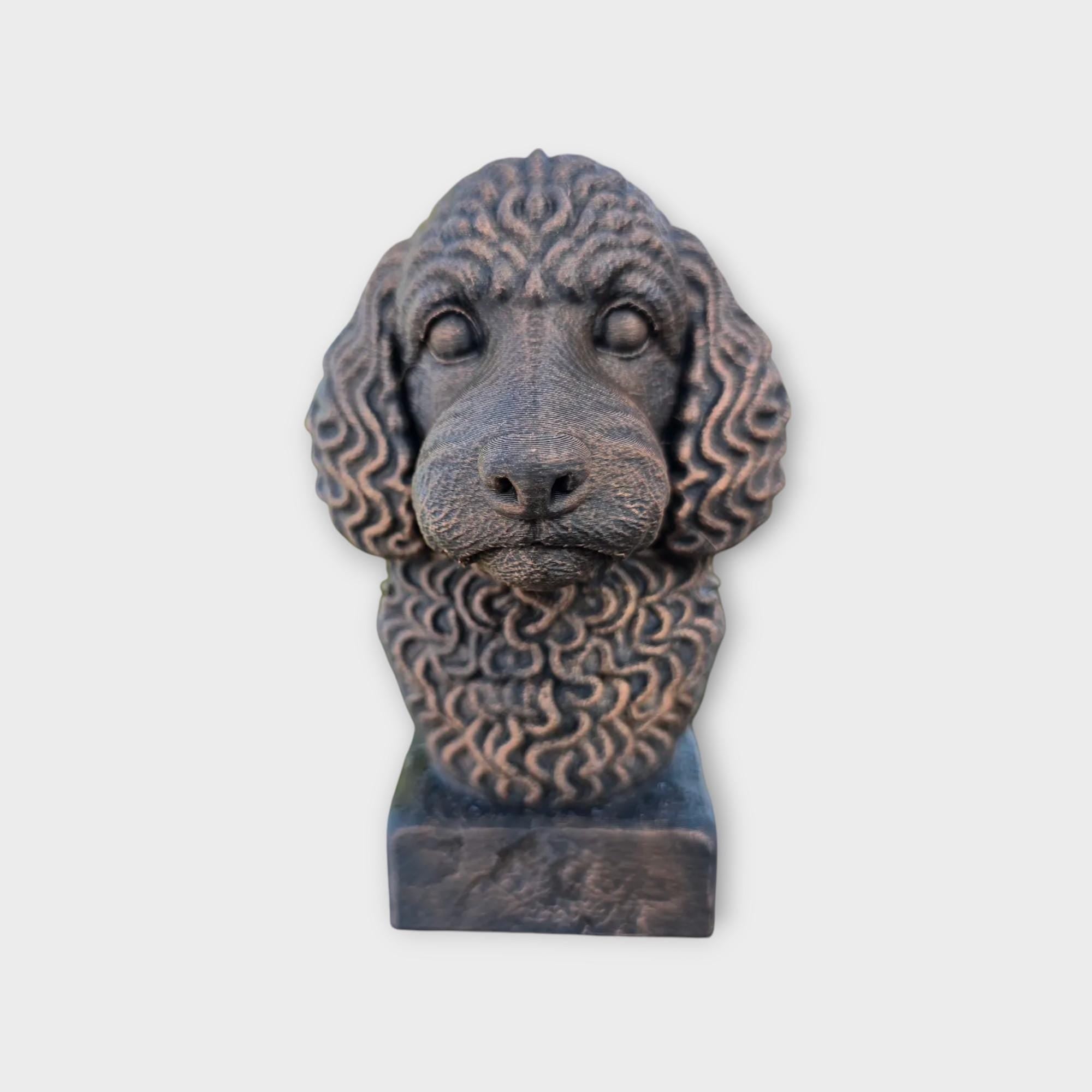 Bust of a Cockapoo dog statue - home decor dog lover gift him her handpainted ornament