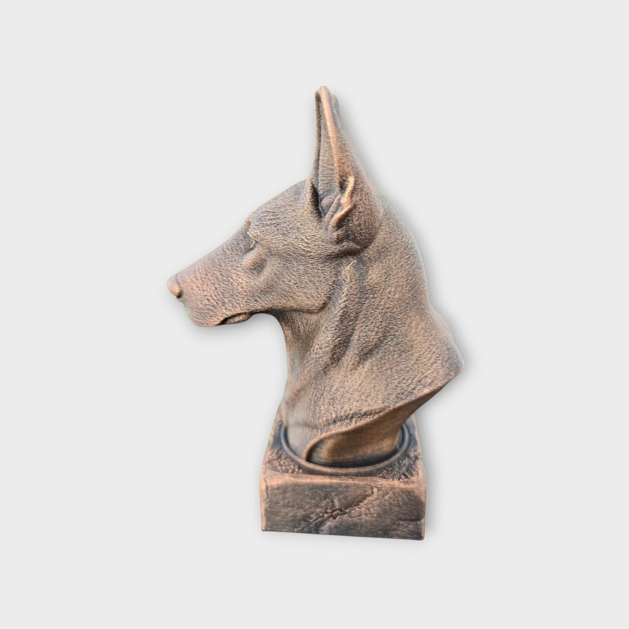 Bust of a dutch shepherd statue - home decor dog lover gift him her handpainted ornament