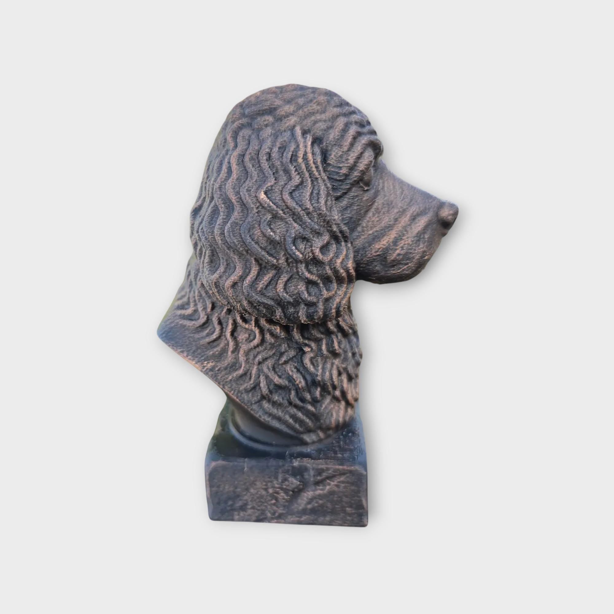 Bust of a Cockapoo dog statue - home decor dog lover gift him her handpainted ornament