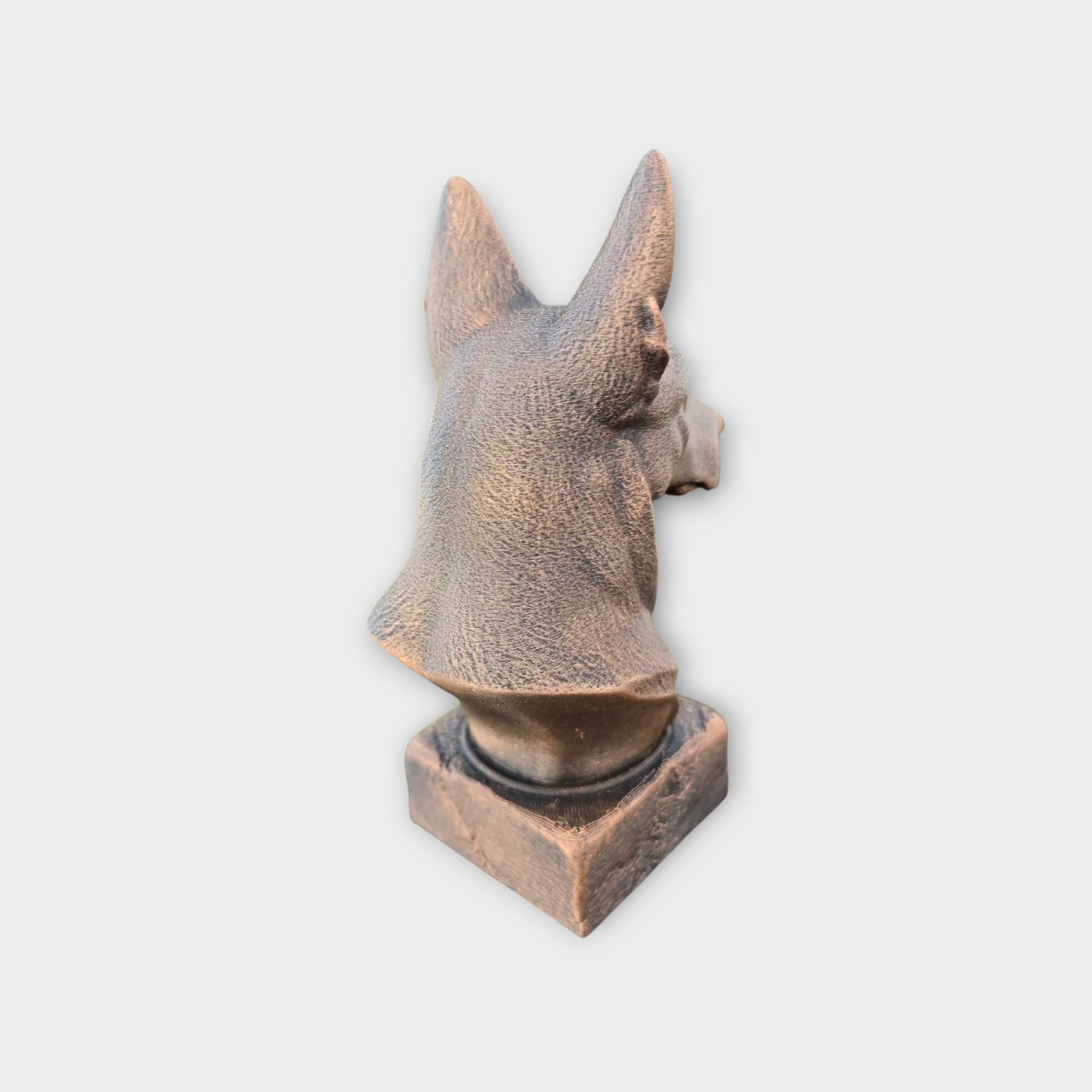 Bust of a dutch shepherd statue - home decor dog lover gift him her handpainted ornament
