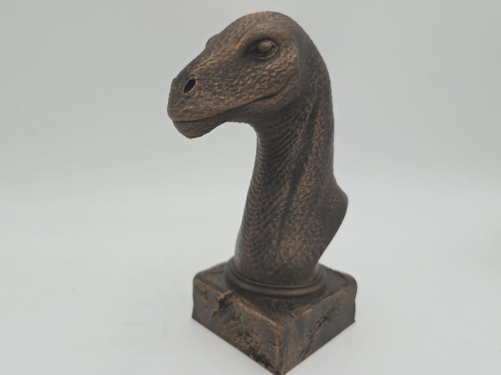 Bust of a Brontosaurus dinosaurus statue - home decor dinosaurus  lover gift him her handpainted ornament