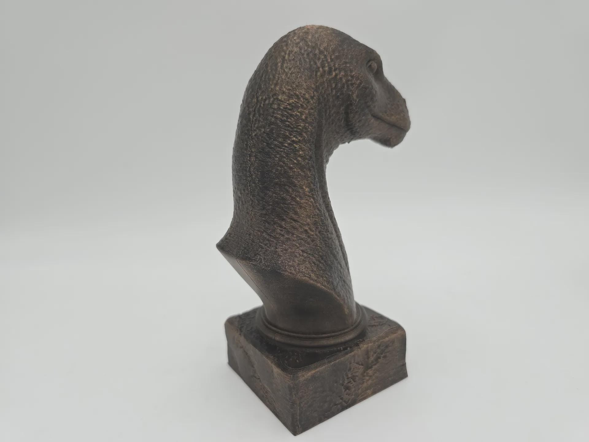 Bust of a Brontosaurus dinosaurus statue - home decor dinosaurus  lover gift him her handpainted ornament