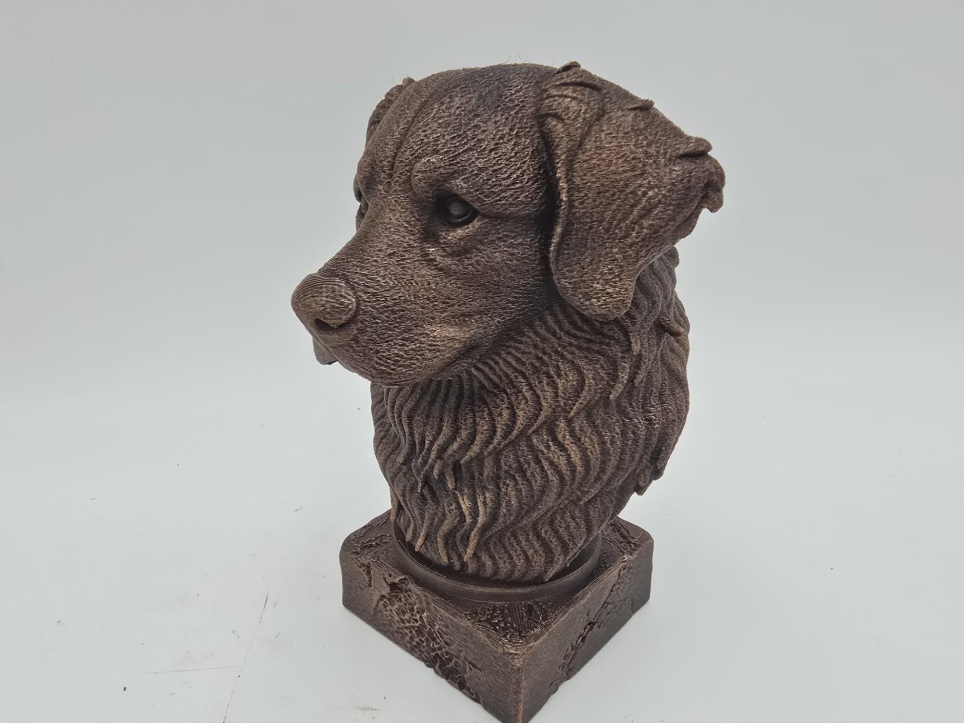 Bust of a bernese mountain dog statue - home decor dog lover gift him her handpainted ornament