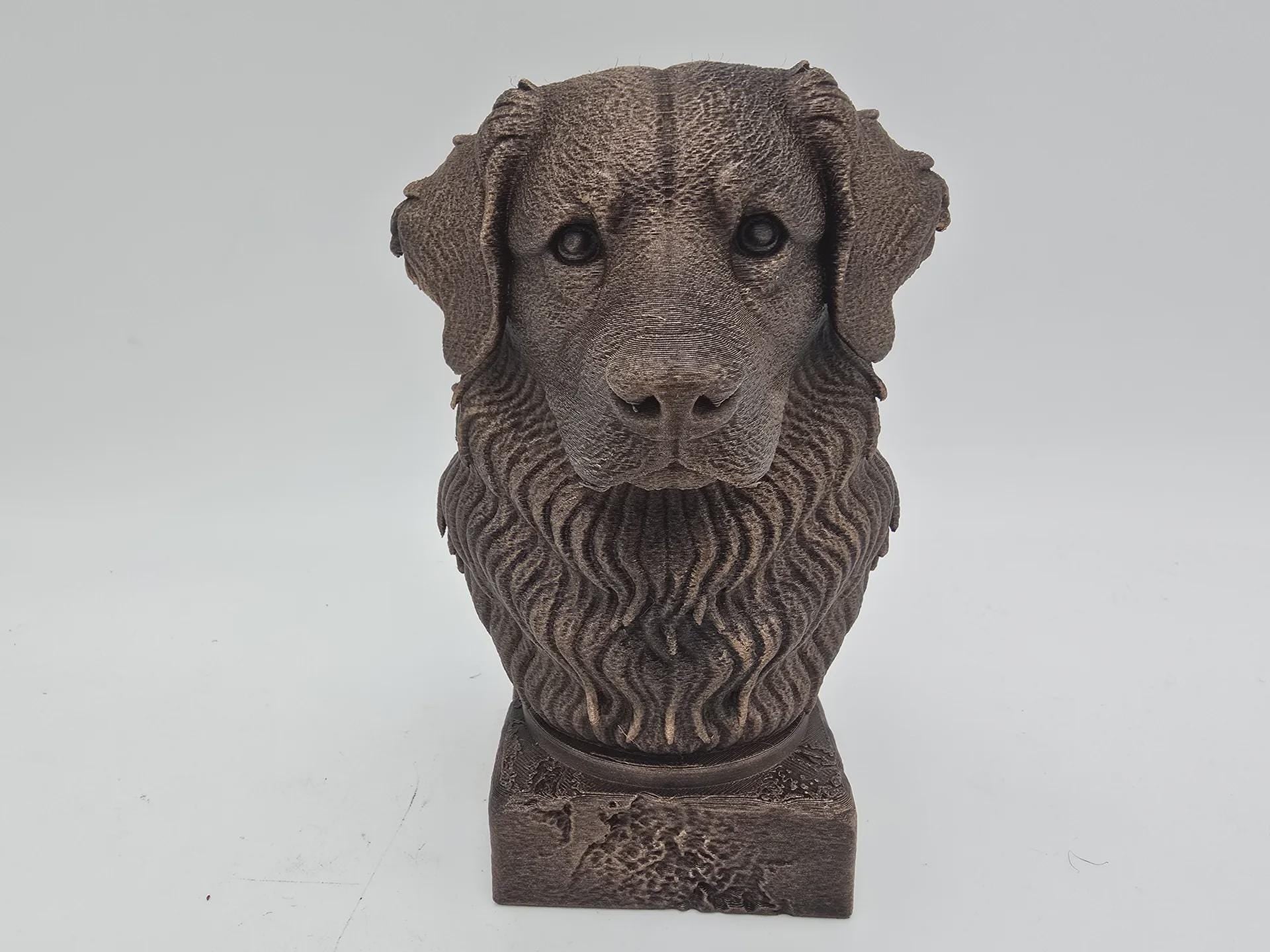 Bust of a bernese mountain dog statue - home decor dog lover gift him her handpainted ornament