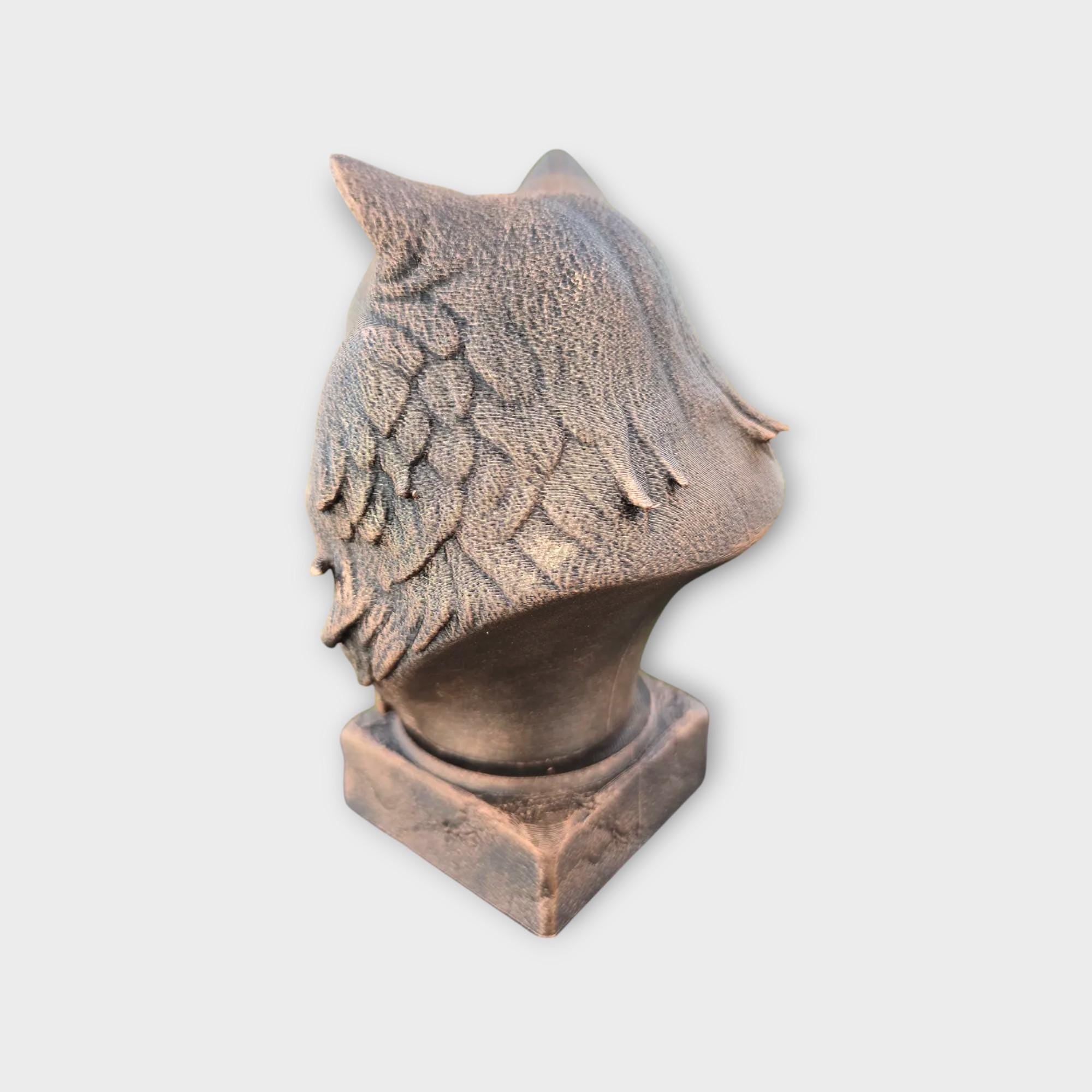 Bust of a Britisch long hair cat statue - home decor cat lover gift him her handpainted ornament
