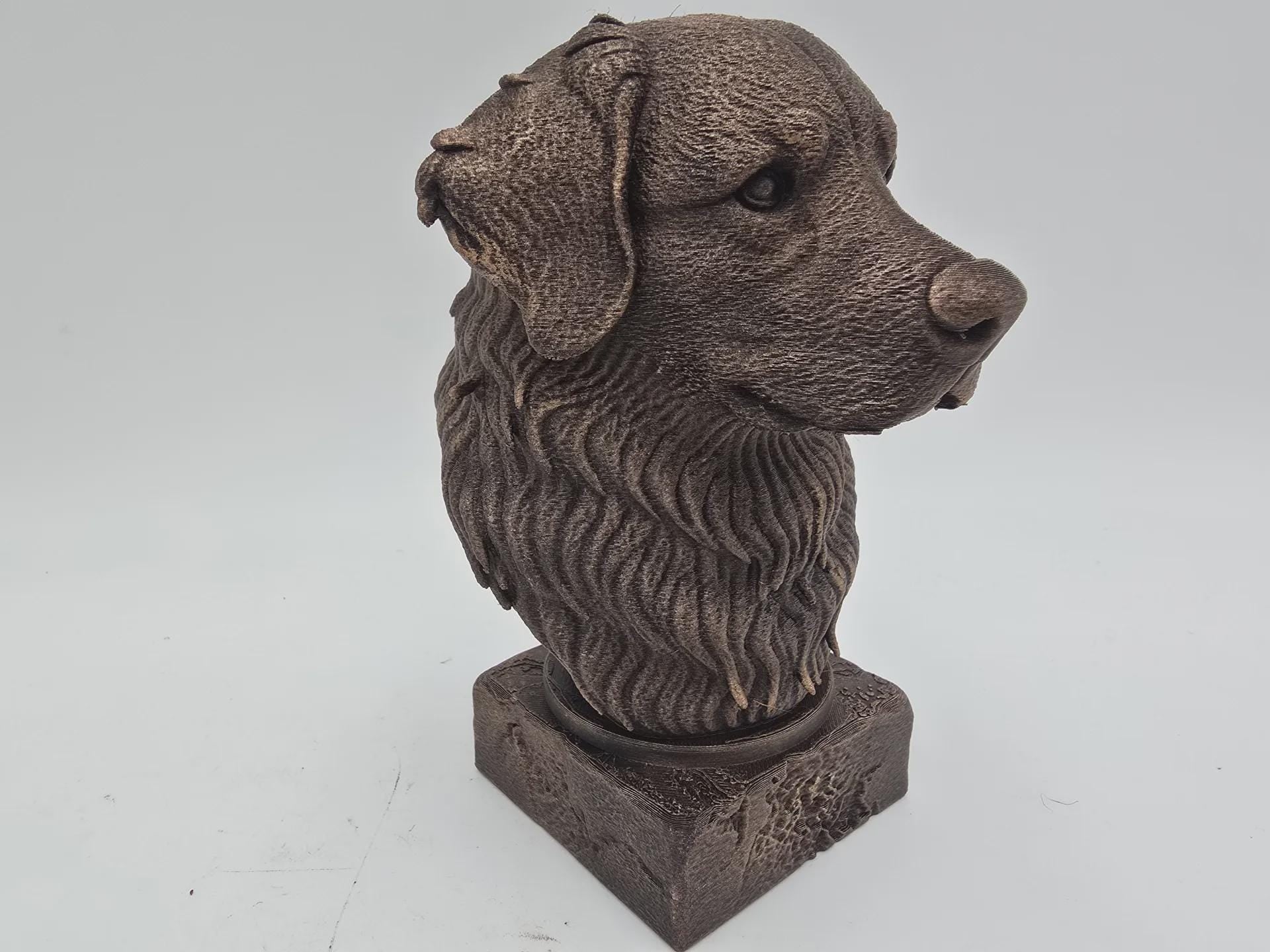 Bust of a bernese mountain dog statue - home decor dog lover gift him her handpainted ornament