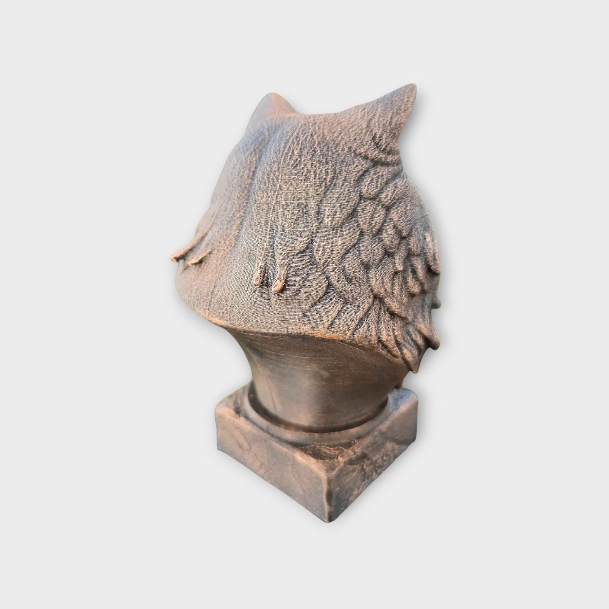 Bust of a Britisch long hair cat statue - home decor cat lover gift him her handpainted ornament