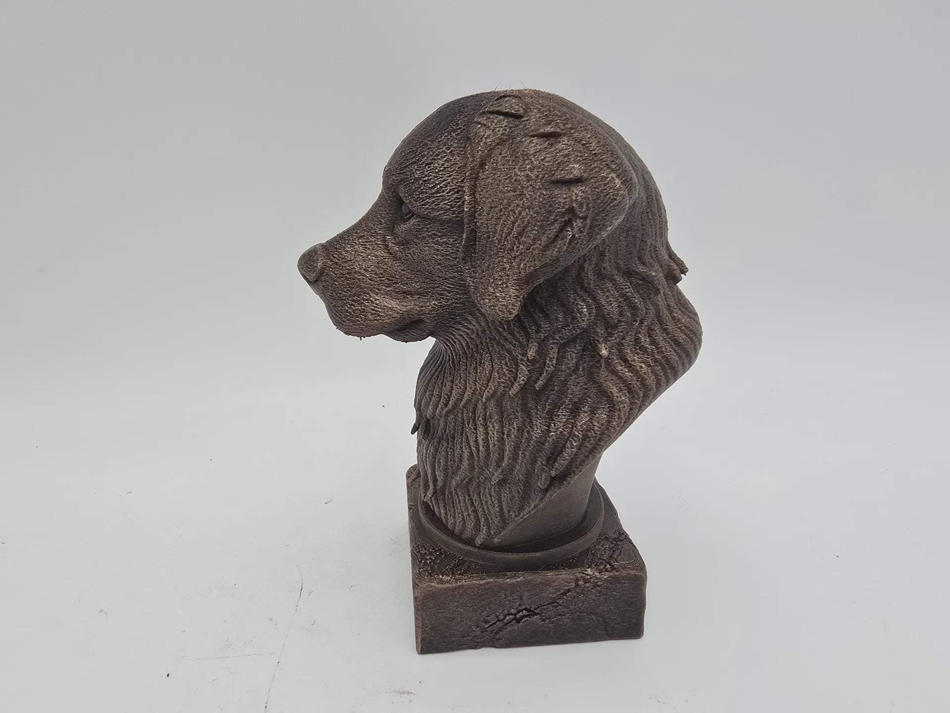 Bust of a bernese mountain dog statue - home decor dog lover gift him her handpainted ornament