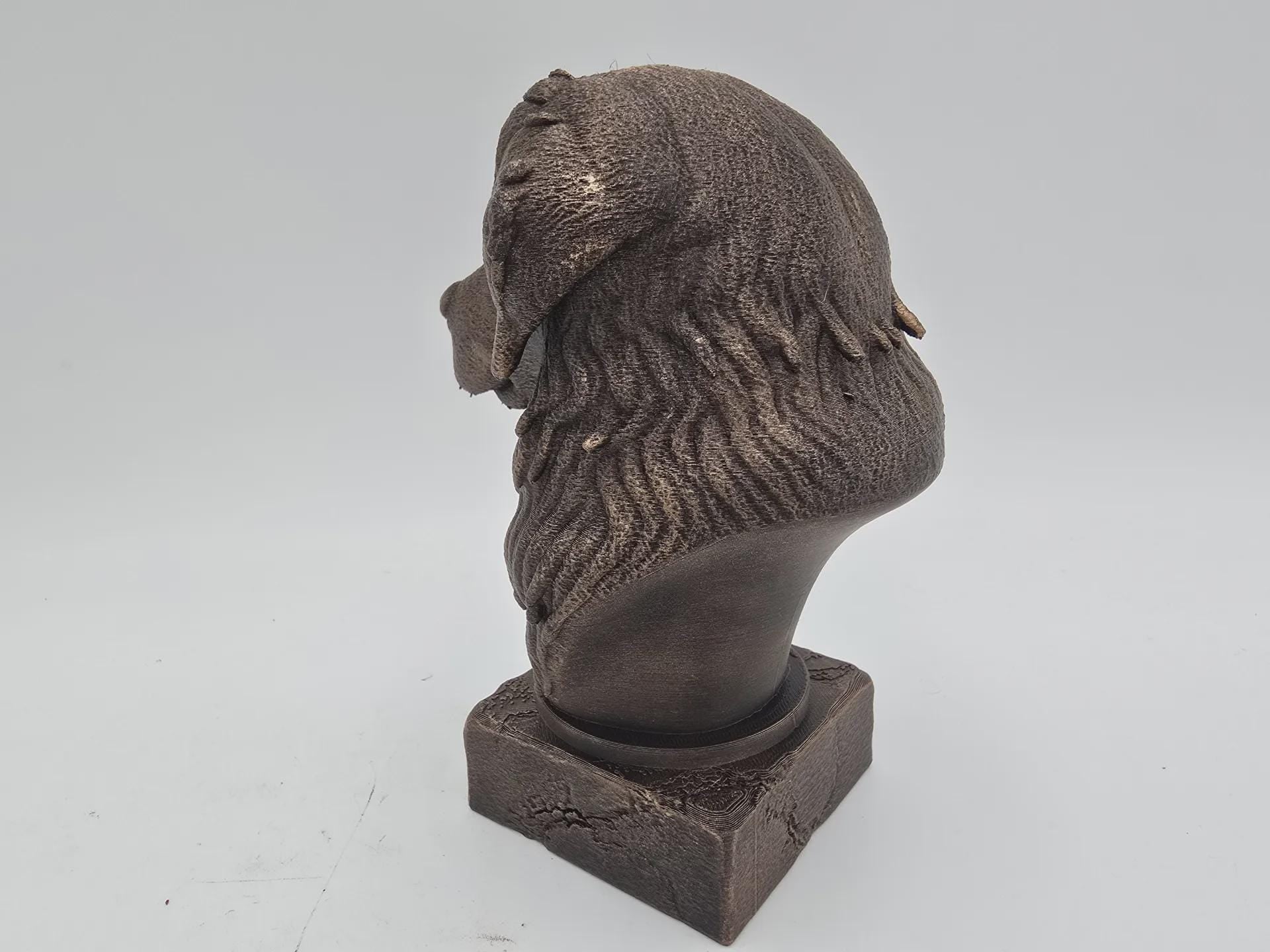 Bust of a bernese mountain dog statue - home decor dog lover gift him her handpainted ornament