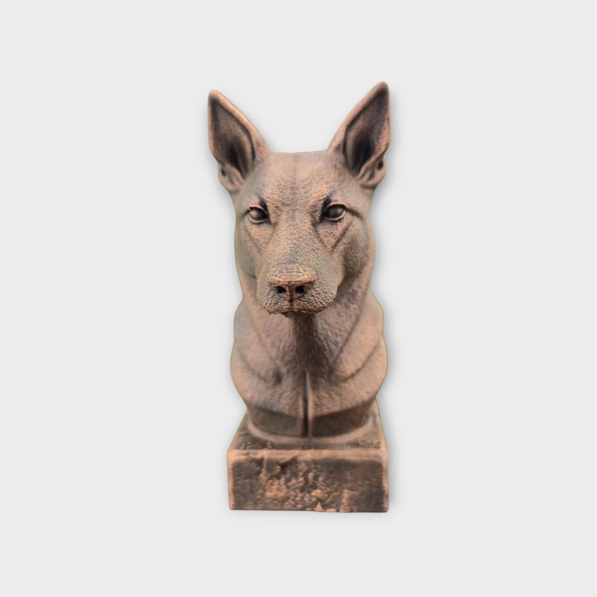 Bust of a Australian Kelpie bust dog statue - home decor dog lover gift him her handpainted ornament