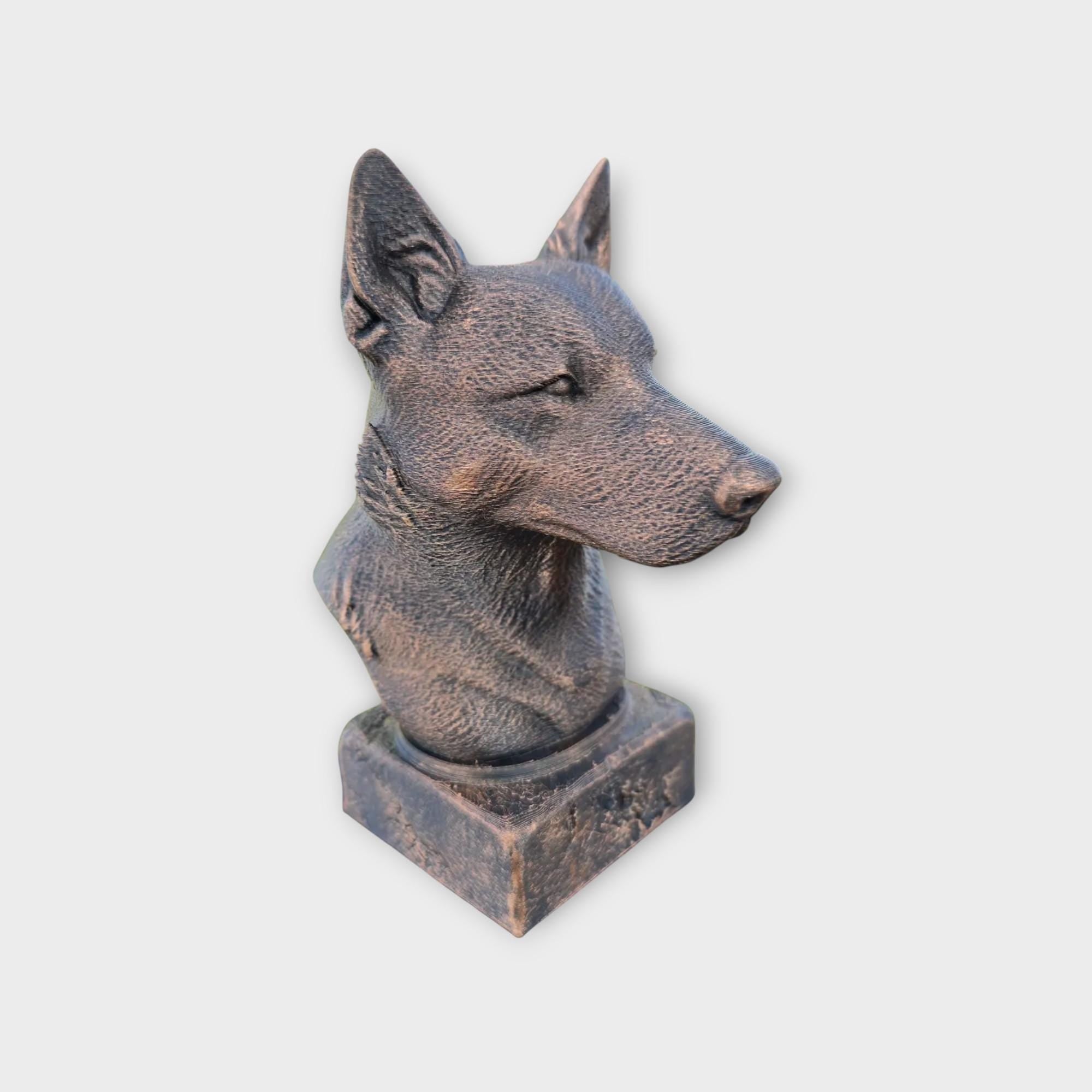 Bust of a Australian cattle bust dog statue - home decor dog lover gift him her handpainted ornament