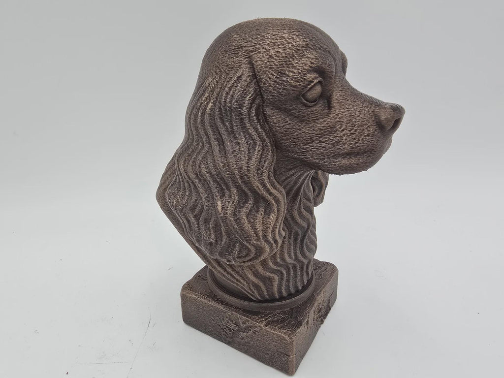 Bust of a american cocker spaniel bust dog statue - home decor dog lover gift him her handpainted ornament