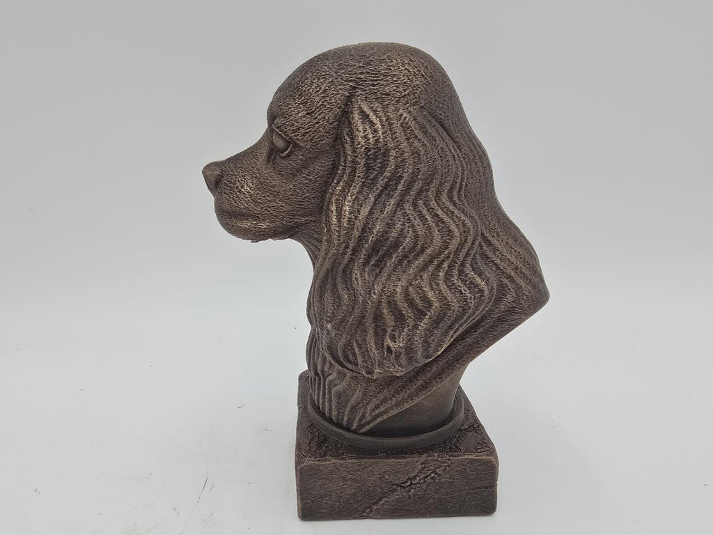 Bust of a american cocker spaniel bust dog statue - home decor dog lover gift him her handpainted ornament