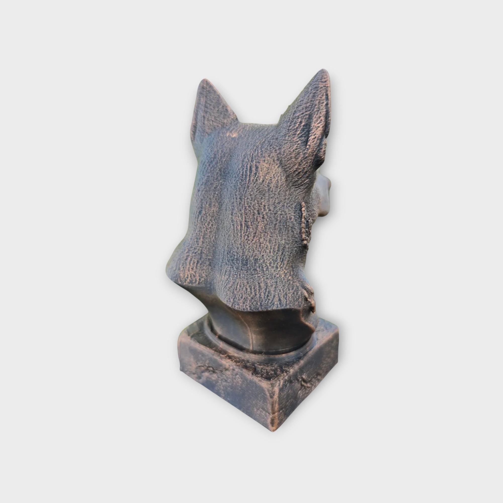 Bust of a Australian cattle bust dog statue - home decor dog lover gift him her handpainted ornament