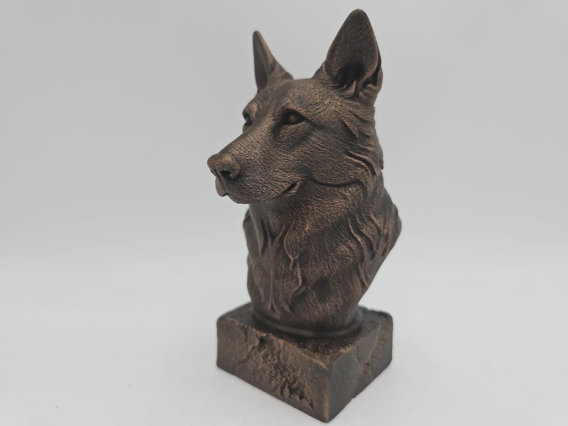 Bust of a white swiss shepherd bust dog statue - home decor dog lover gift him her handpainted ornament