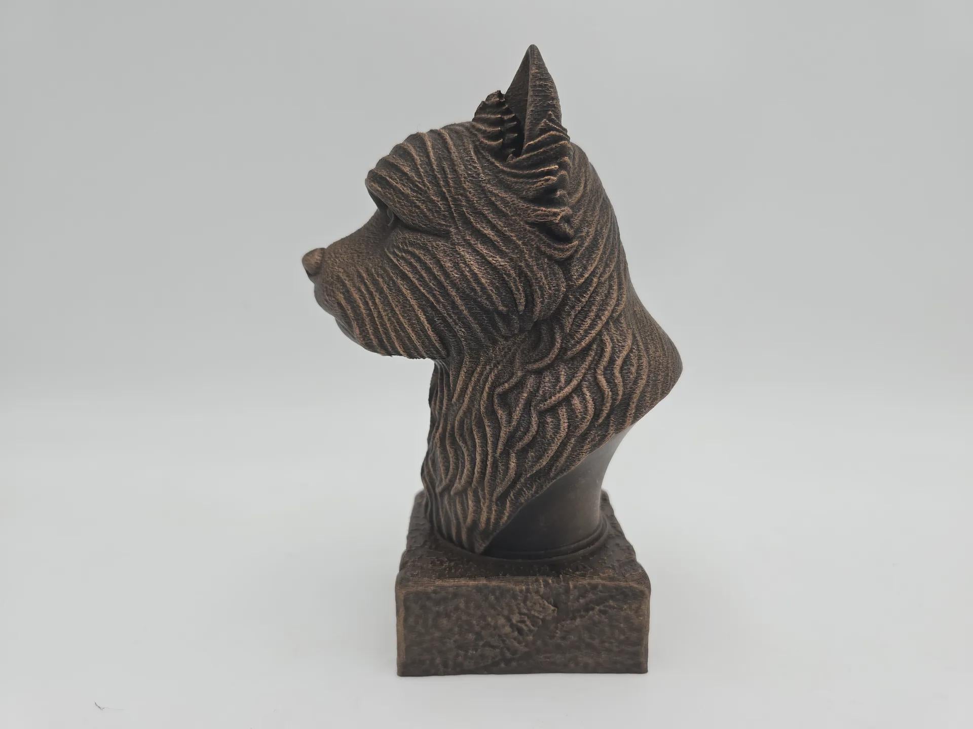 Bust of a west highland bust dog statue - home decor dog lover gift him her handpainted ornament