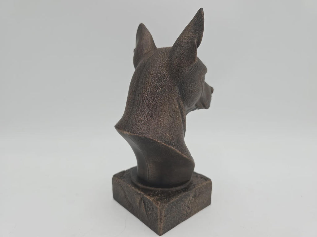 Bust of a xolo bust dog statue - home decor dog lover gift him her handpainted ornament