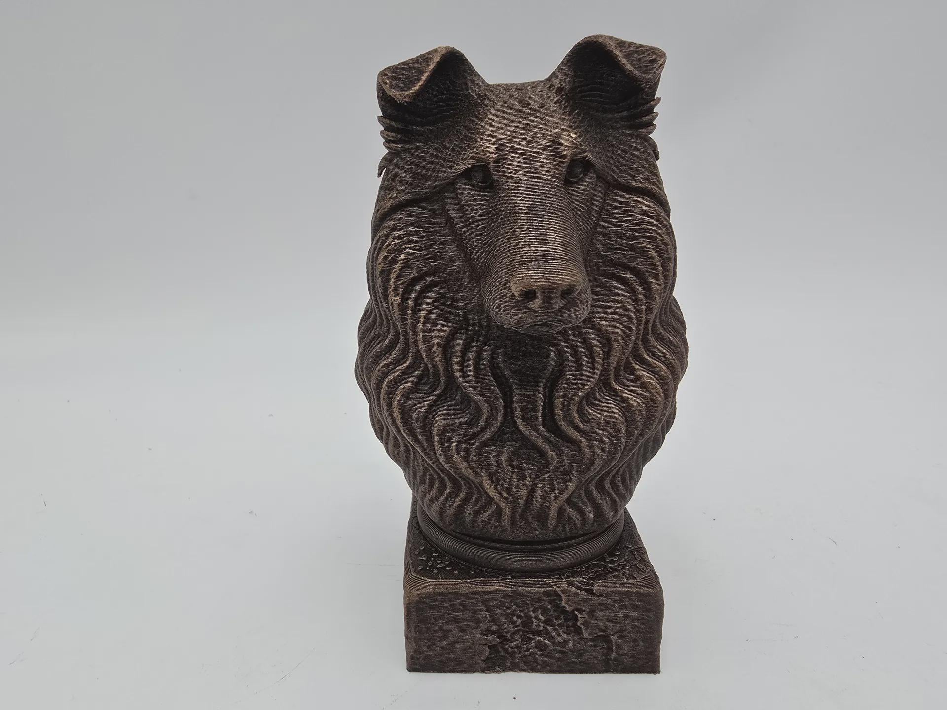 Bust of a scottish terrier bust bust dog statue - home decor dog lover gift him her handpainted ornament