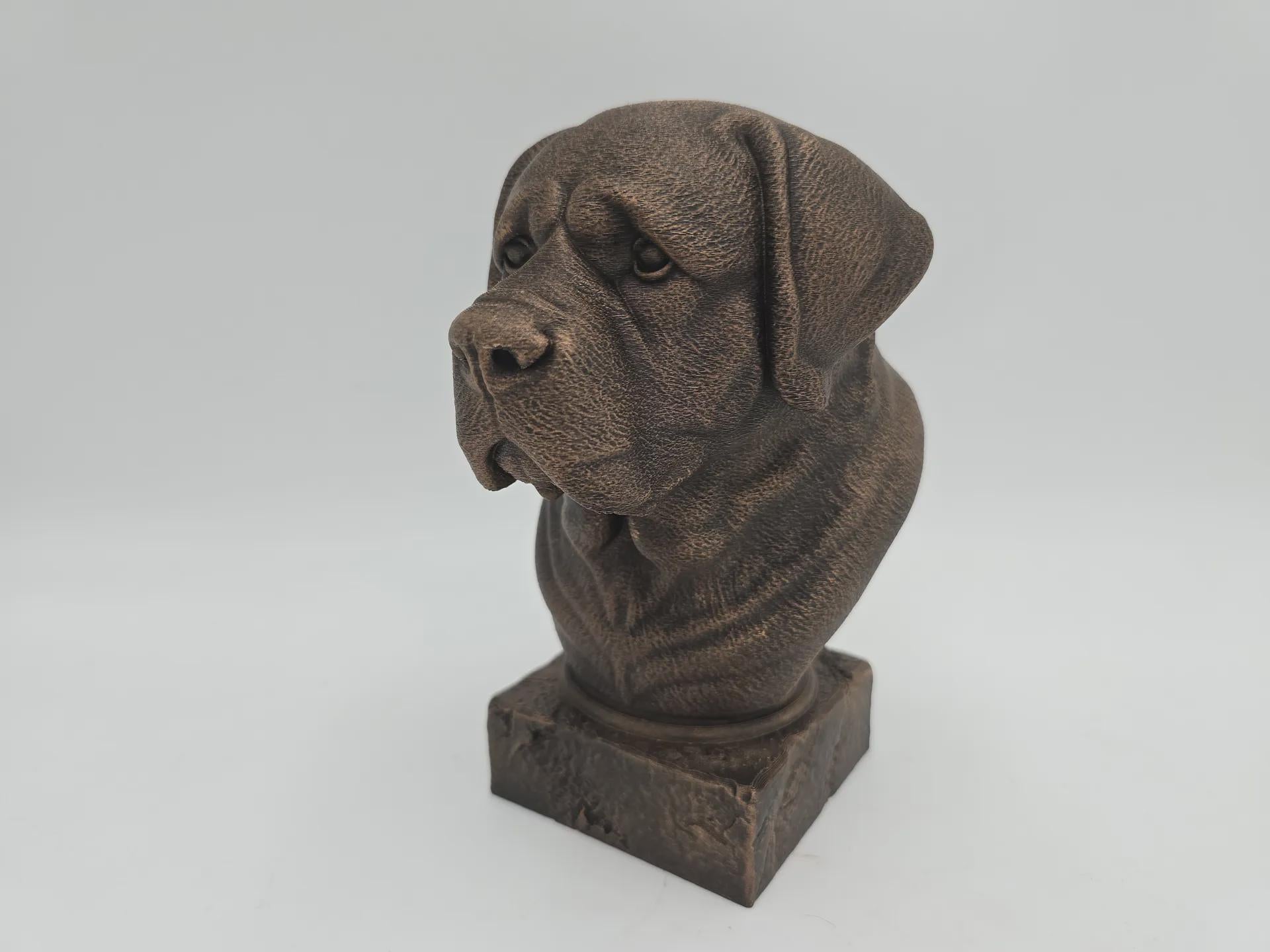 Bust of a saint bernhard bust bust dog statue - home decor dog lover gift him her handpainted ornament