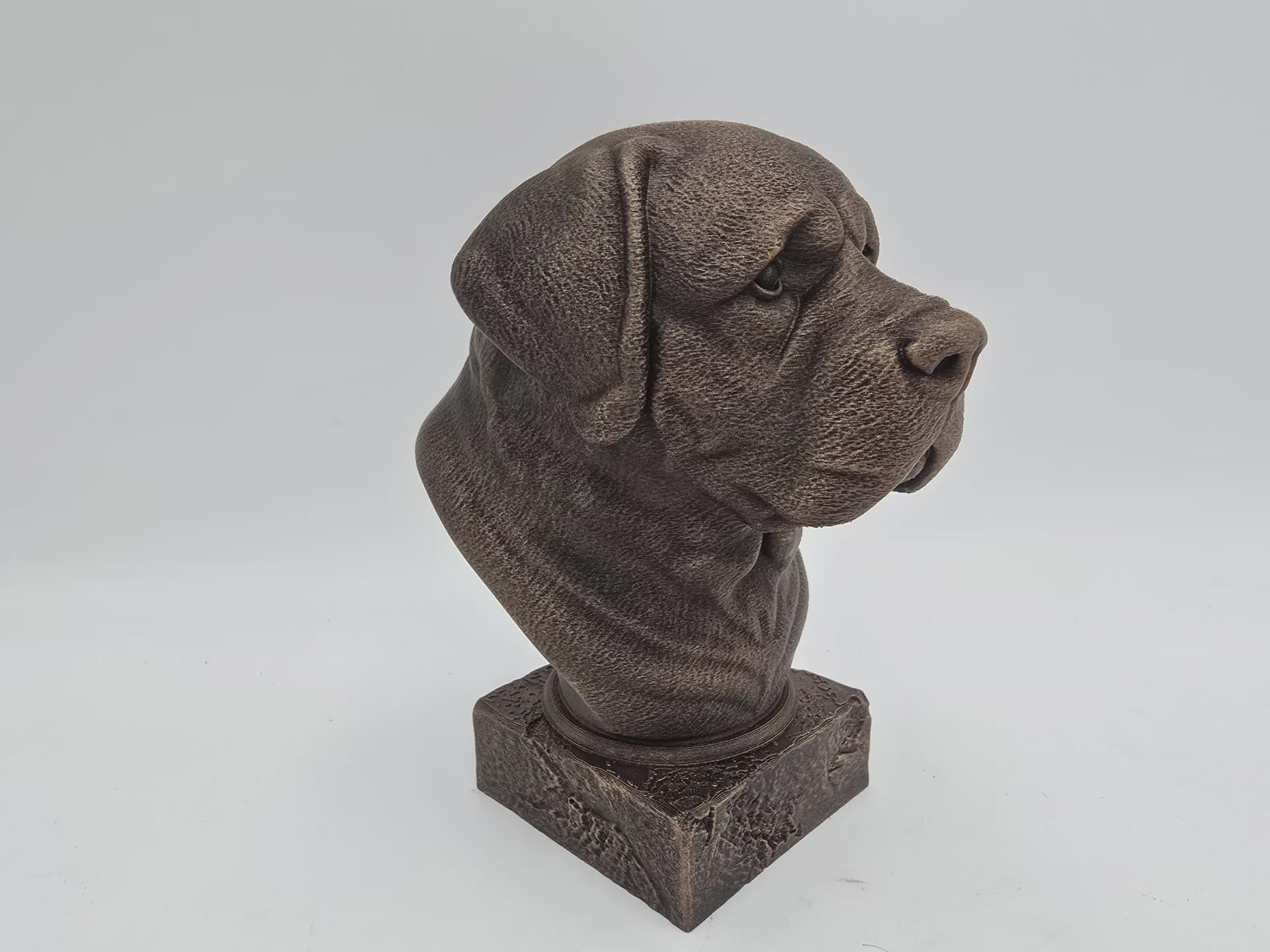 Bust of a saint bernhard bust bust dog statue - home decor dog lover gift him her handpainted ornament