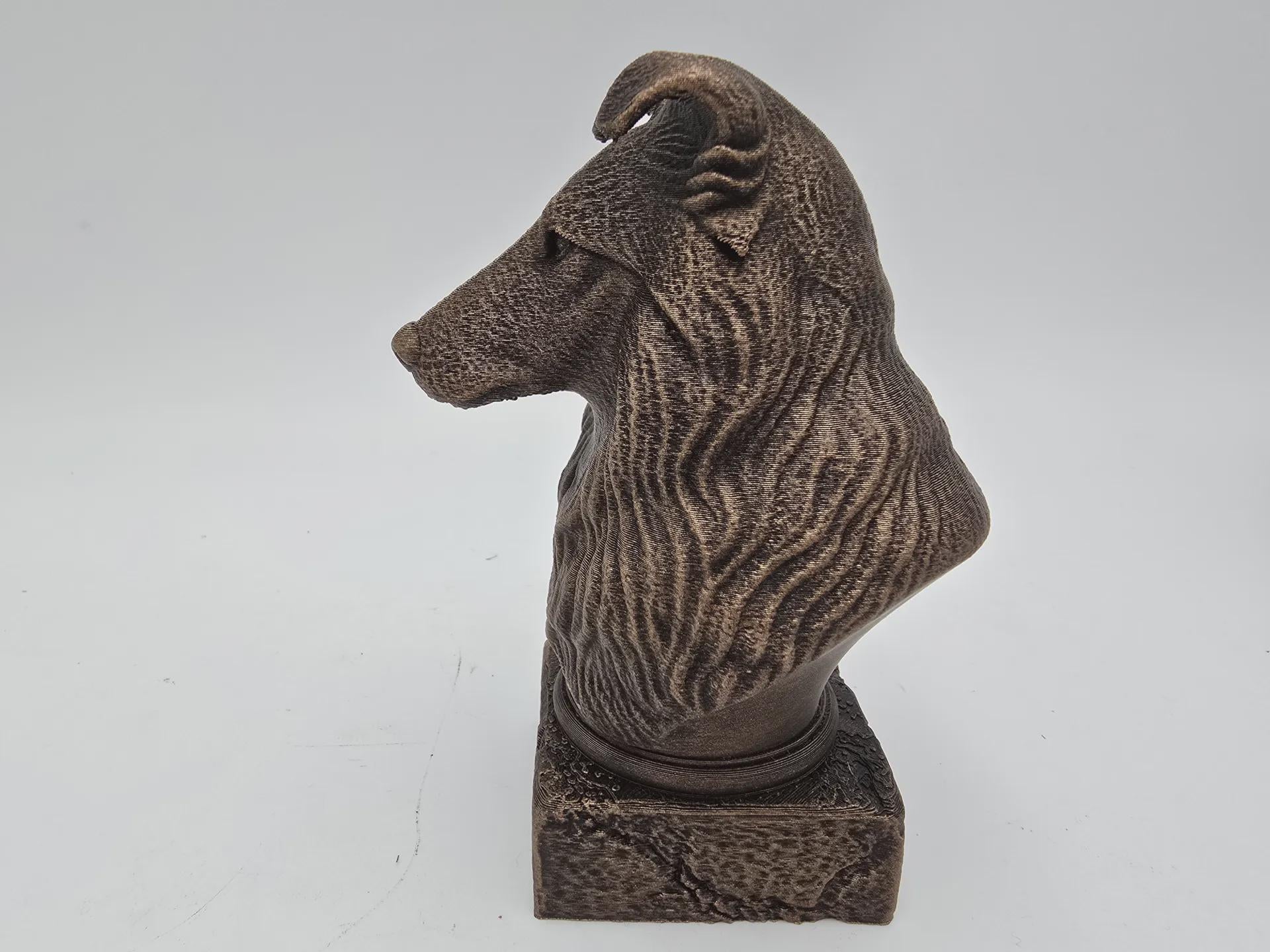 Bust of a scottish terrier bust bust dog statue - home decor dog lover gift him her handpainted ornament