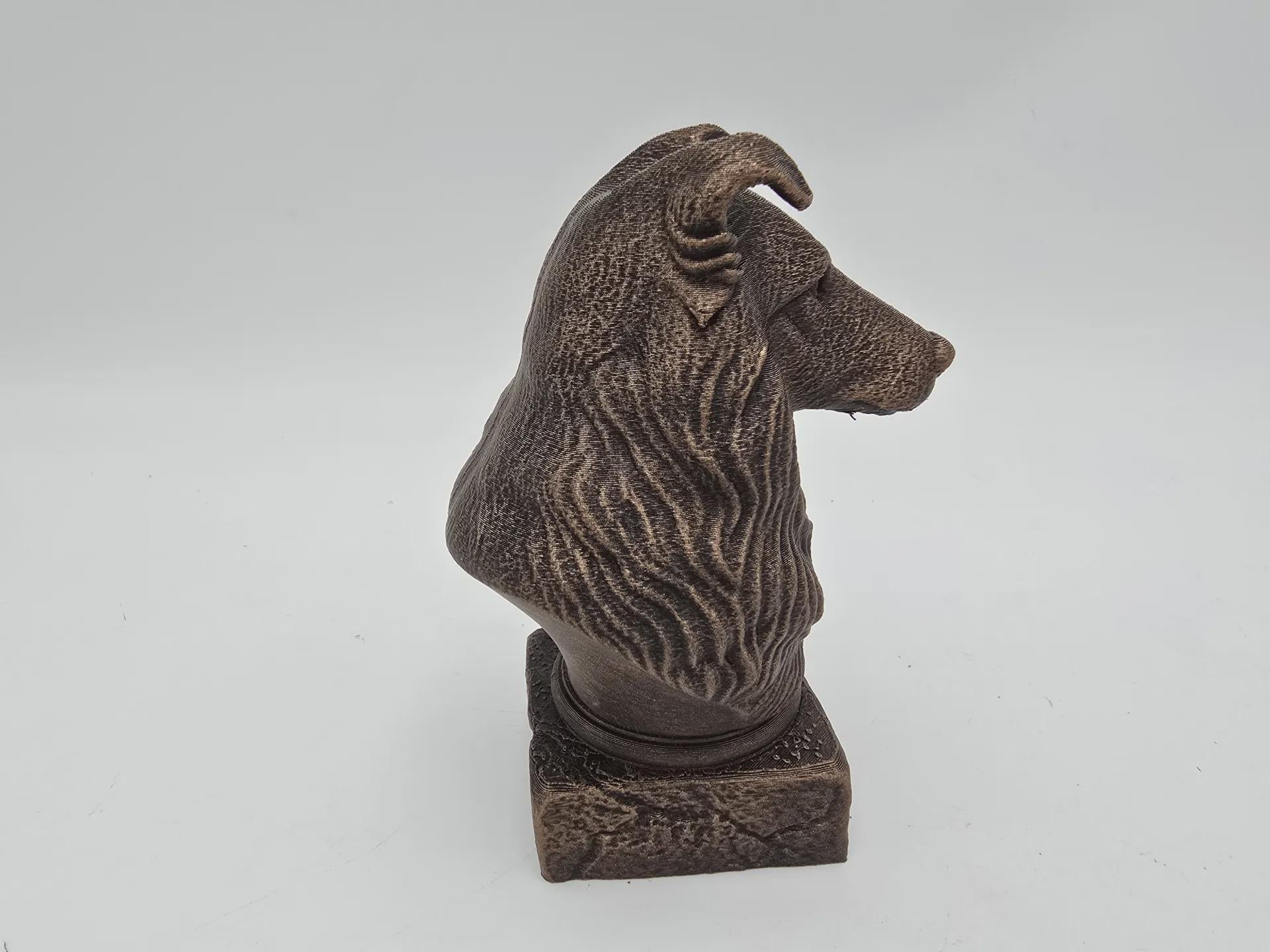 Bust of a scottish terrier bust bust dog statue - home decor dog lover gift him her handpainted ornament