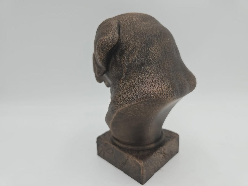 Bust of a saint bernhard bust bust dog statue - home decor dog lover gift him her handpainted ornament