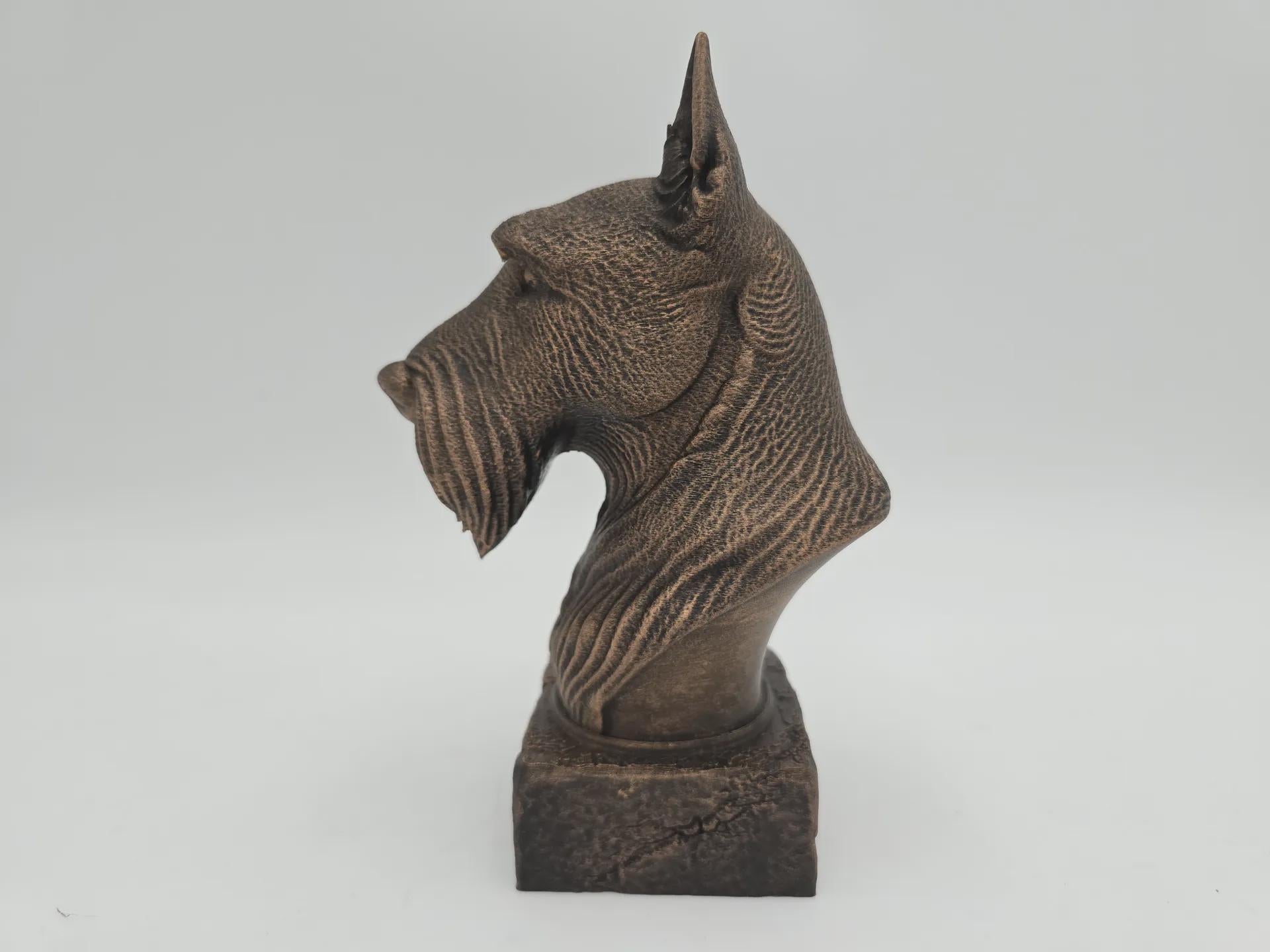 Bust of a scottish terrier bust bust dog statue - home decor dog lover gift him her handpainted ornament