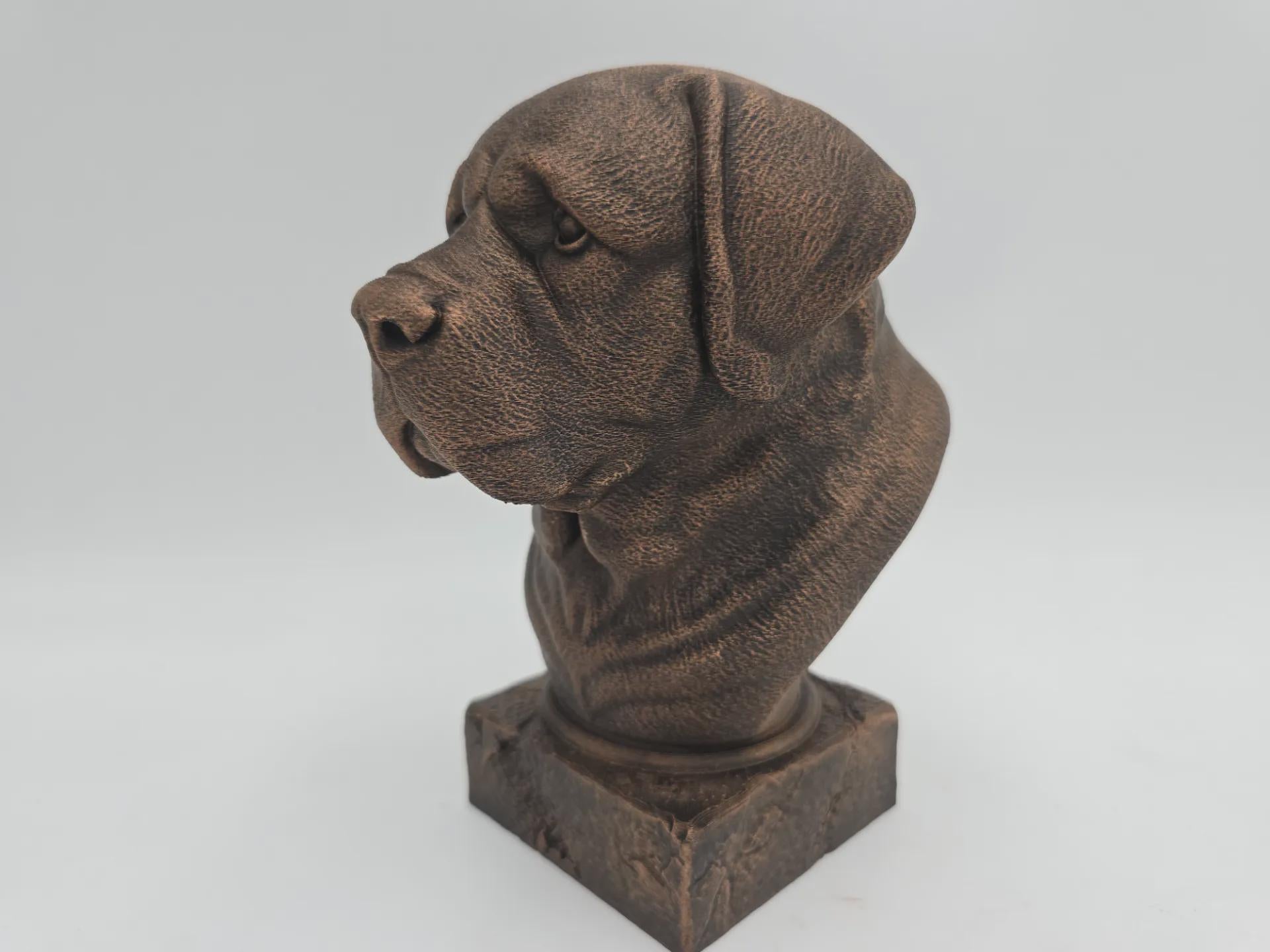 Bust of a saint bernhard bust bust dog statue - home decor dog lover gift him her handpainted ornament