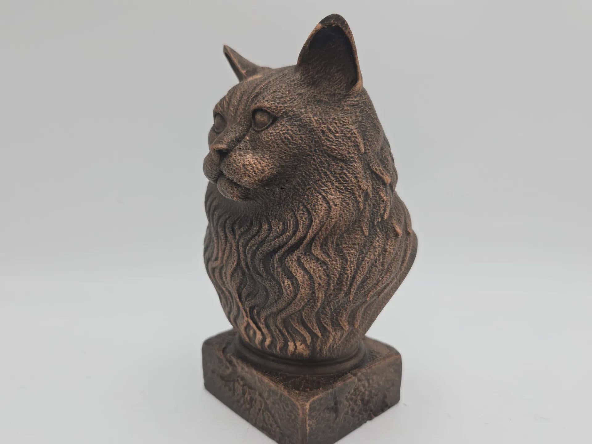 Bust of a ragdoll cat bust statue - home decor lover gift him her handpainted ornament