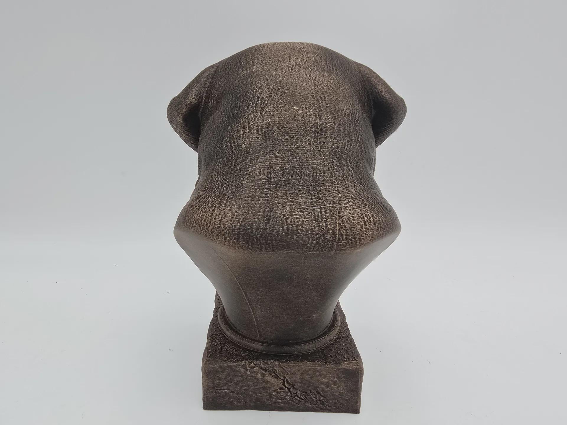 Bust of a saint bernhard bust bust dog statue - home decor dog lover gift him her handpainted ornament