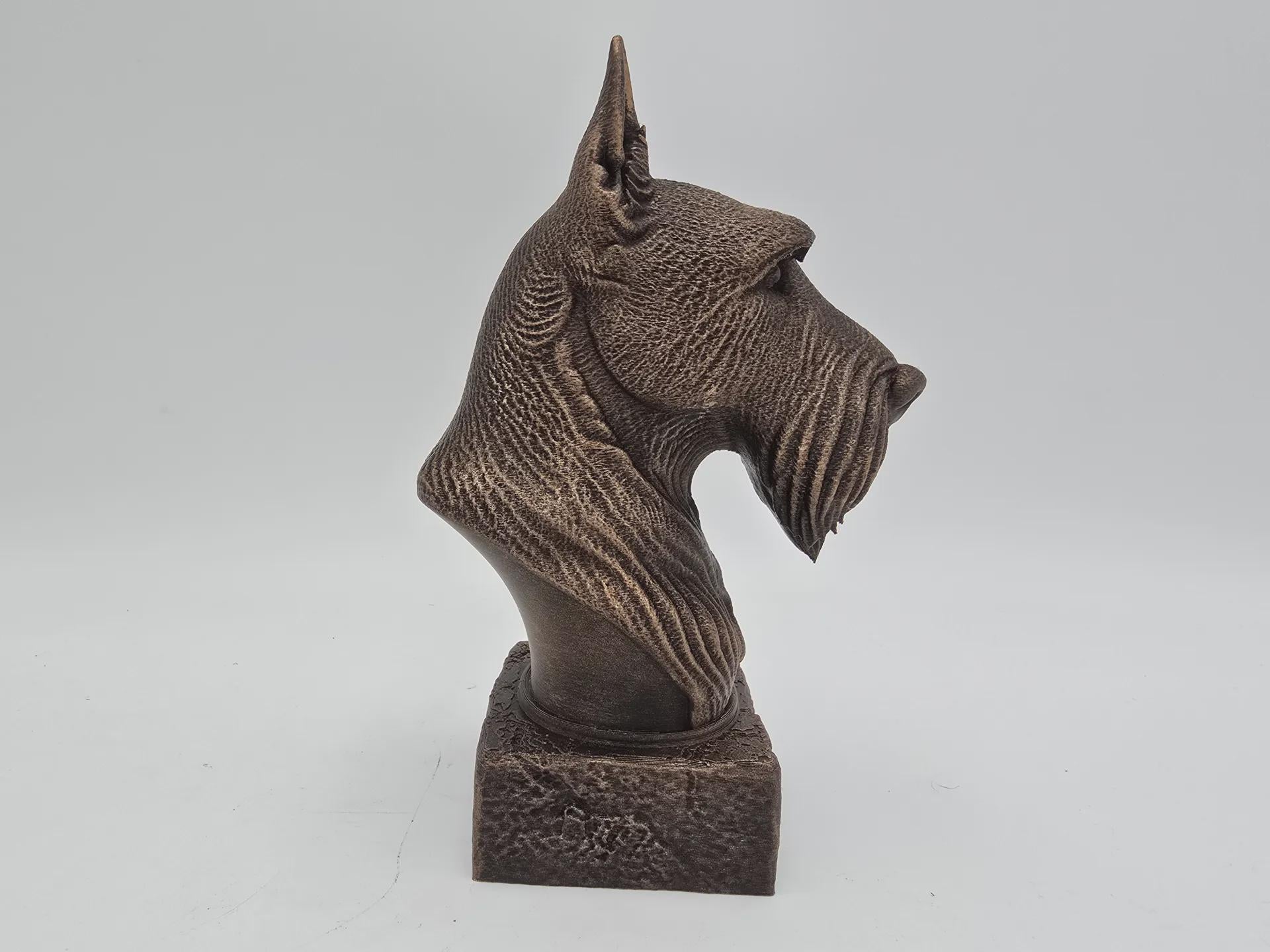 Bust of a scottish terrier bust bust dog statue - home decor dog lover gift him her handpainted ornament