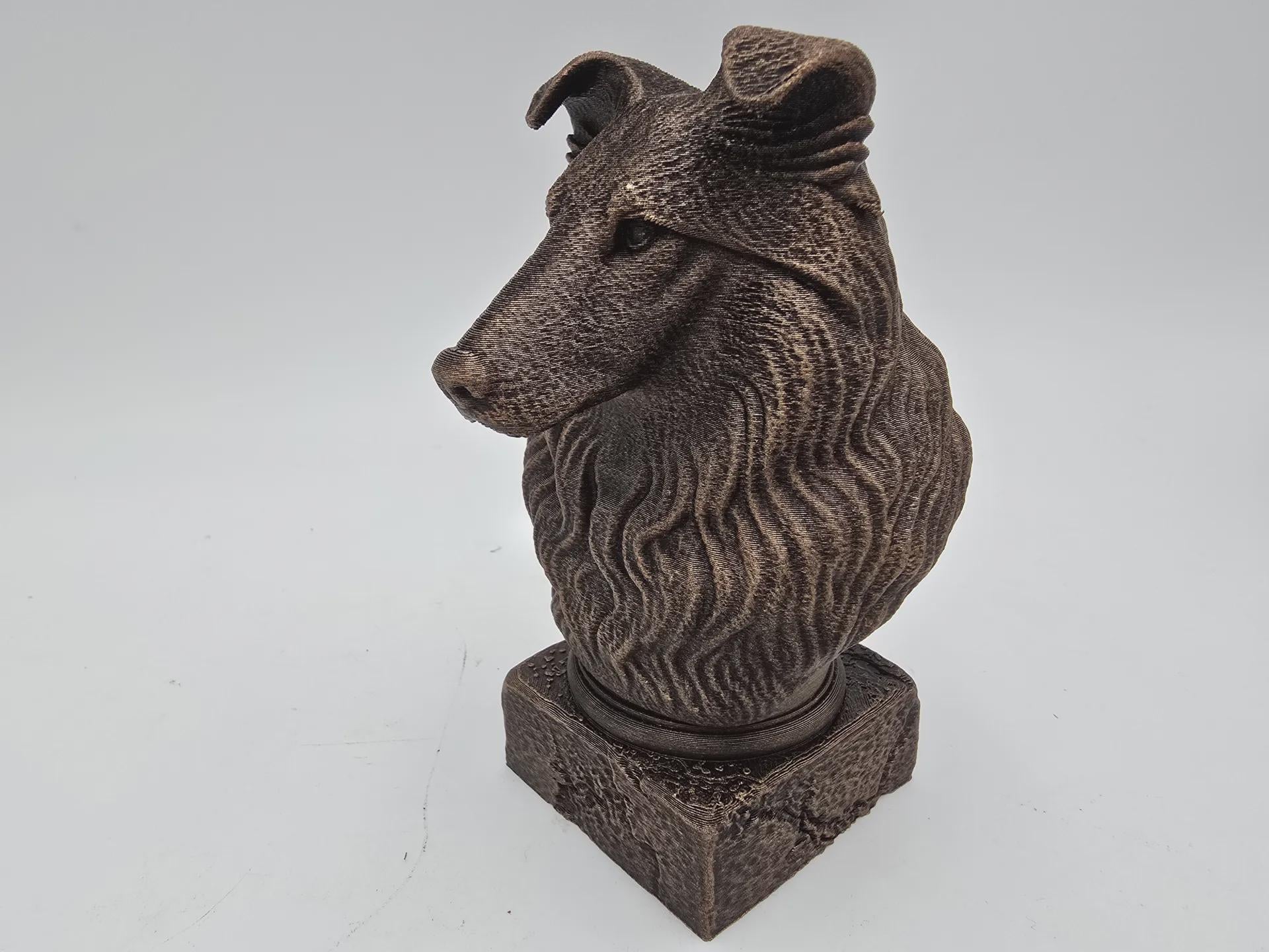 Bust of a scottish terrier bust bust dog statue - home decor dog lover gift him her handpainted ornament