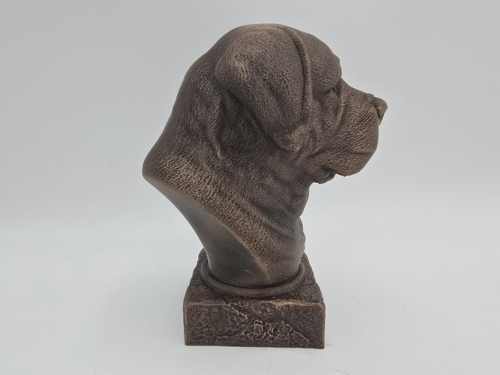 Bust of a saint bernhard bust bust dog statue - home decor dog lover gift him her handpainted ornament