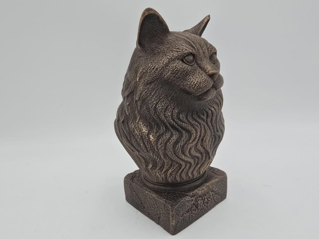 Bust of a ragdoll cat bust statue - home decor lover gift him her handpainted ornament