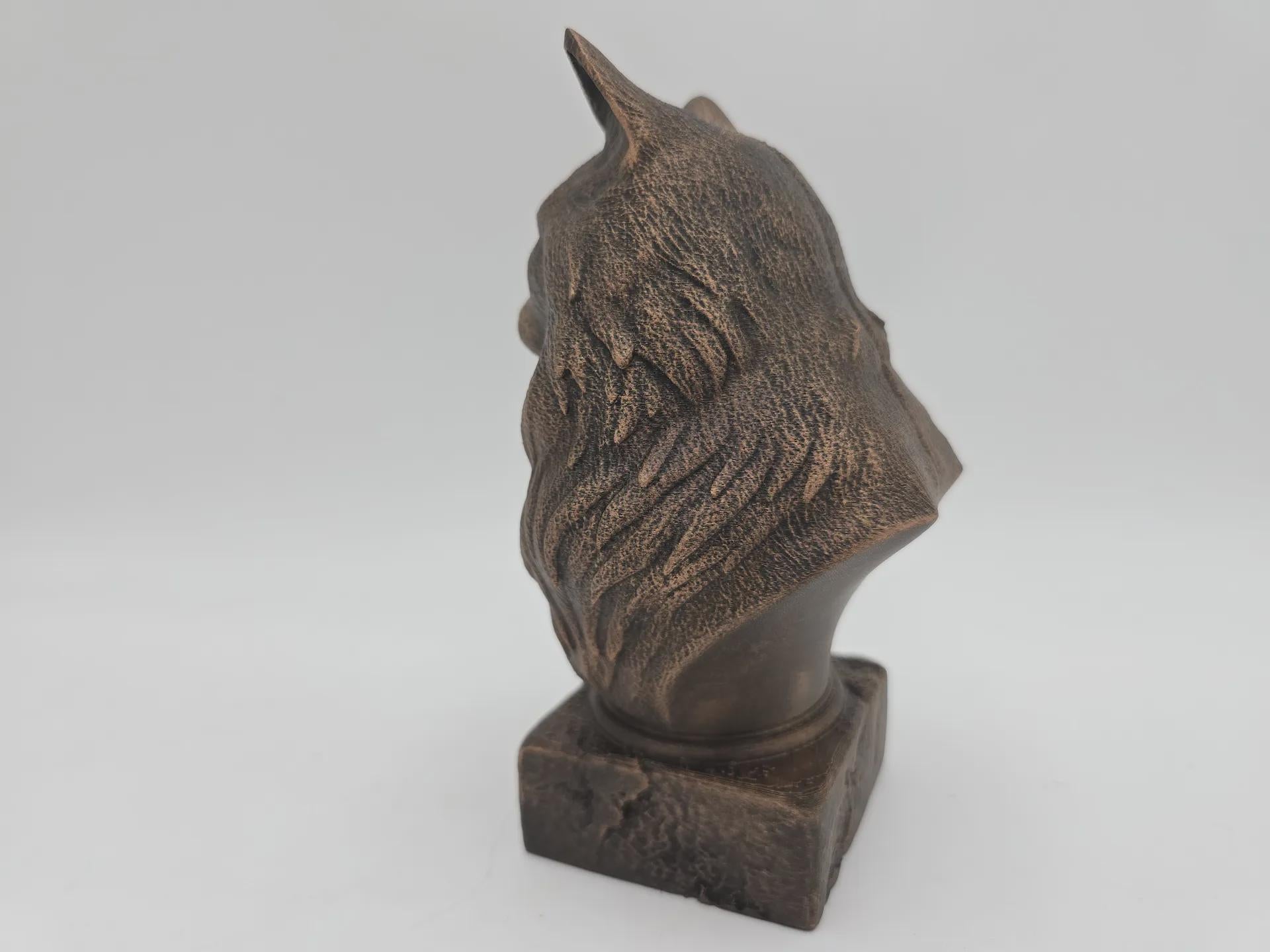 Bust of a ragdoll cat bust statue - home decor lover gift him her handpainted ornament