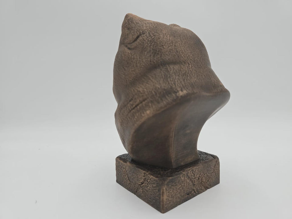 Bust of a Pomperian bust dog statue - home decor dog lover gift him her handpainted ornament