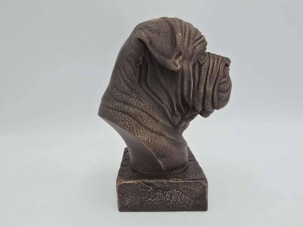 Bust of a neapolitan mastiff bust bust dog statue - home decor dog lover handpainted ornament