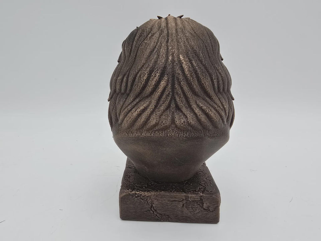 Bust of a lion wild life statue - home decor lover gift for him her handpainted ornament