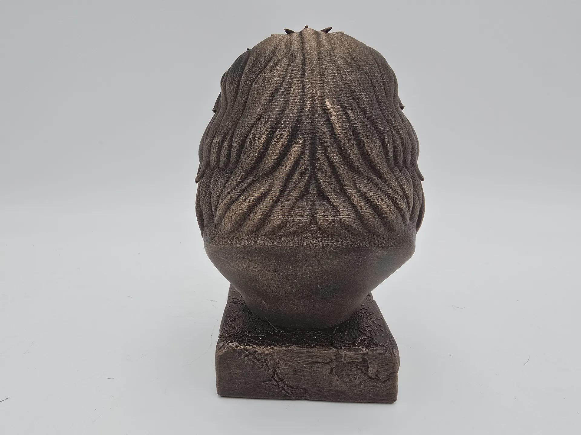 Bust of a lion wild life statue - home decor lover gift for him her handpainted ornament