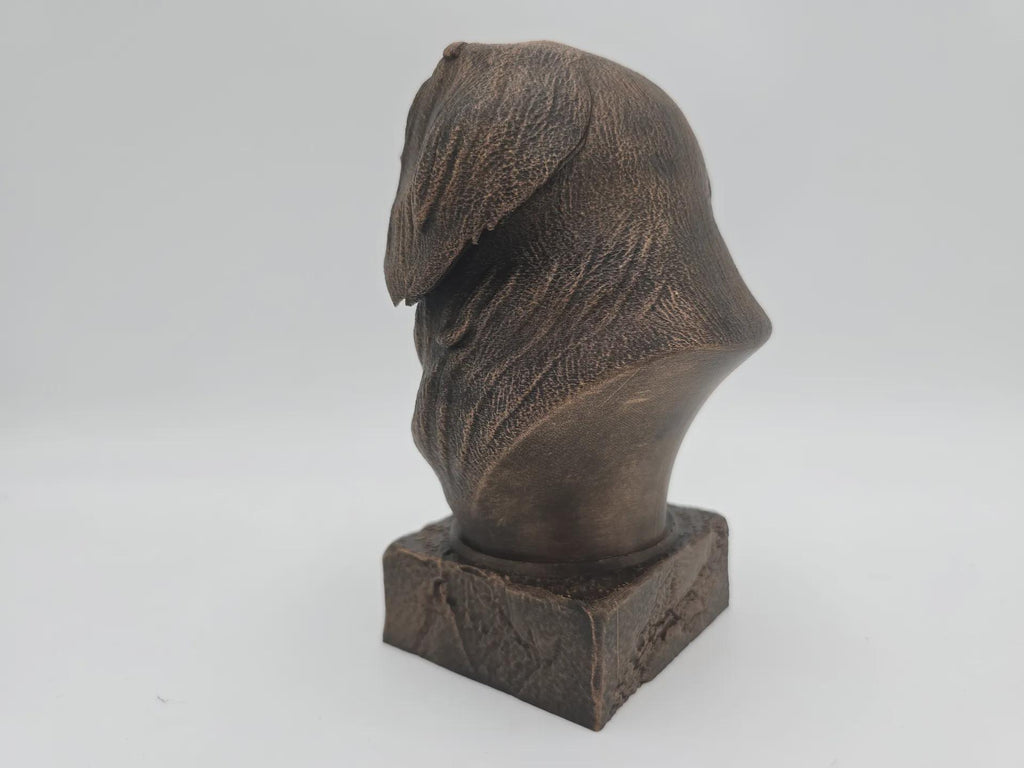 Bust of a japanese chin bust dog statue - home decor dog lover handpainted ornament