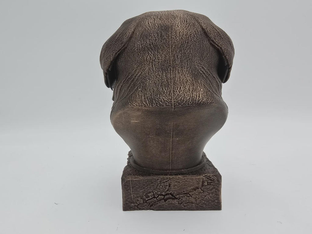 Bust of a japanese chin bust dog statue - home decor dog lover handpainted ornament