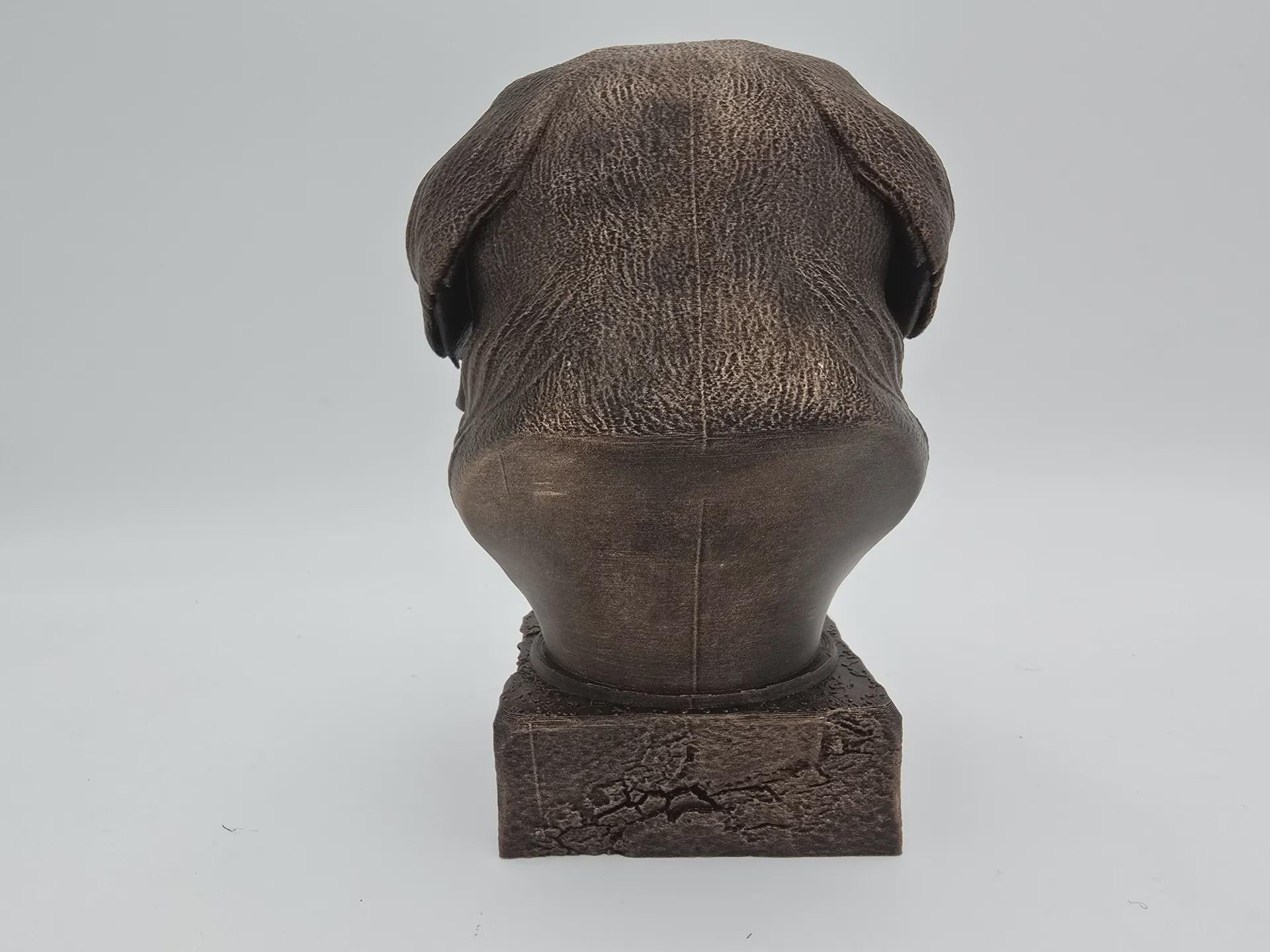 Bust of a japanese chin bust dog statue - home decor dog lover handpainted ornament