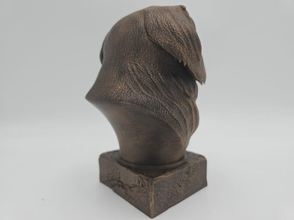 Bust of a japanese chin bust dog statue - home decor dog lover handpainted ornament