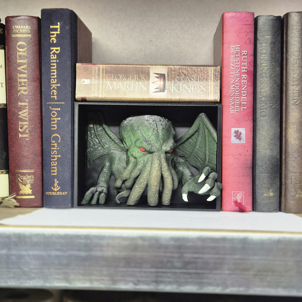 Book nook cthulhu - bookshelf fantasy decor