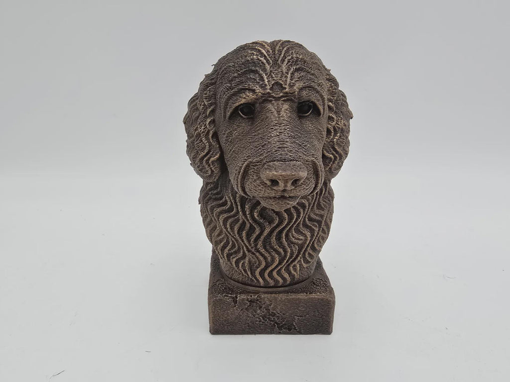 Bust of a goldendoodle dog statue - home decor dog lover handpainted ornament